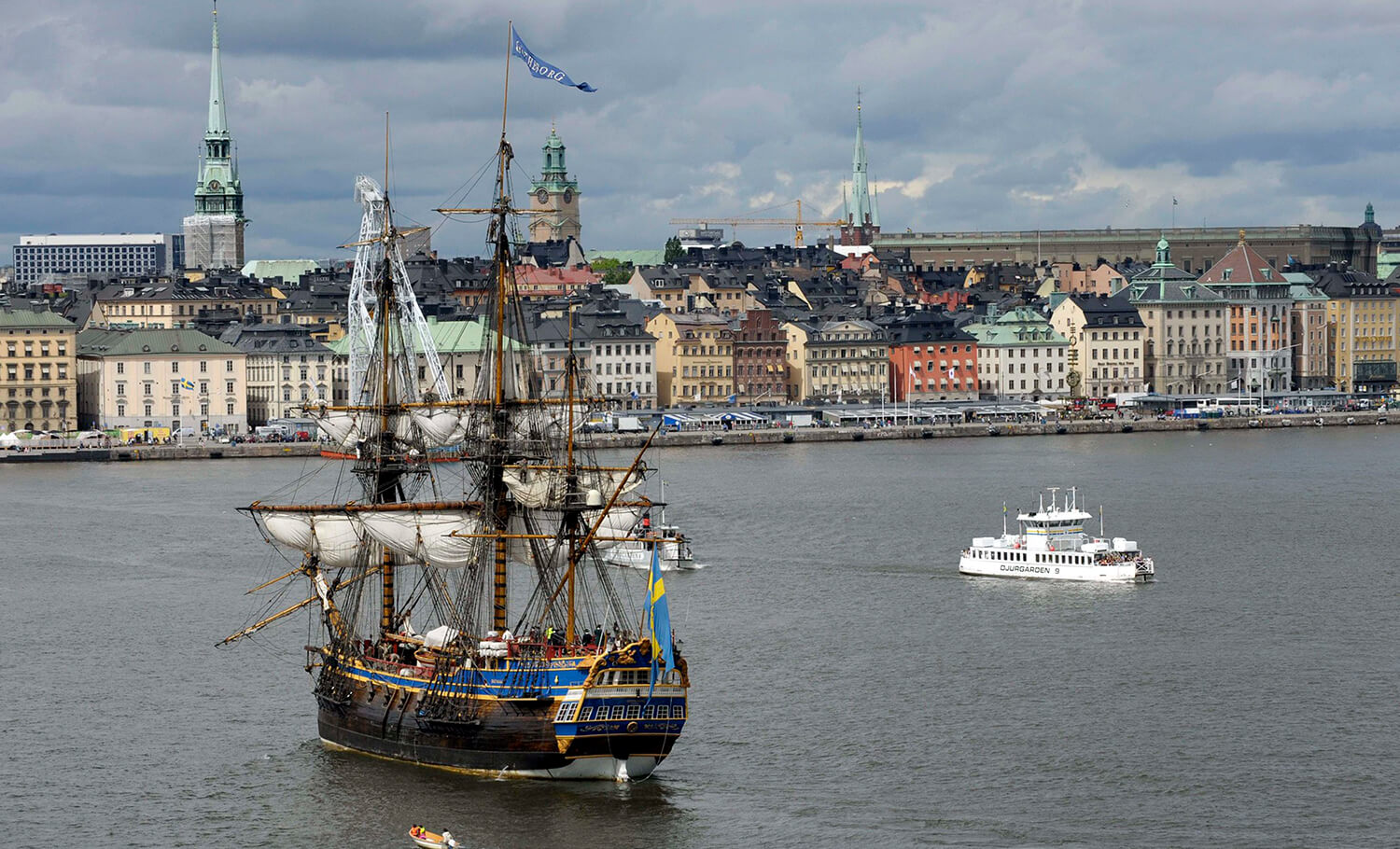 The ship Götheborg of Sweden sails to Stockholm