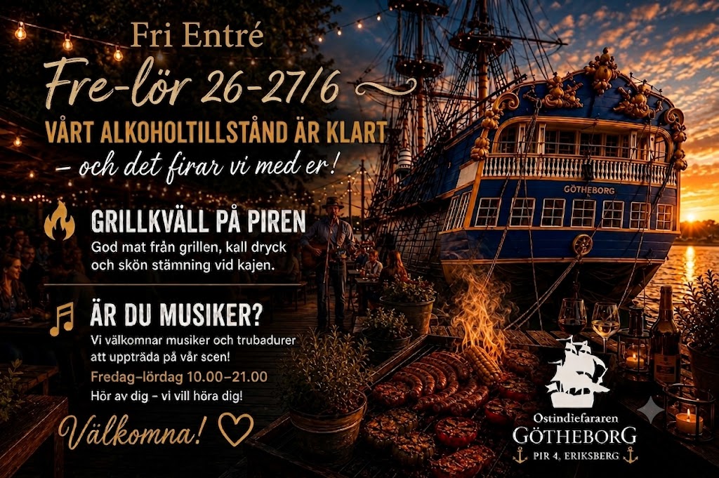 Vi bjuder in till två magiska grillkvällar på piren. 